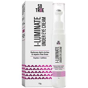 Sotrue i-luminate Under Eye Cream voor donkere kringen voor vrouwen, voor pluizige ogen en fijne lijntjes, 15 g, verrijkt met aloë vera, jojobazaden en vitamine E, geschikt voor alle huidtypes