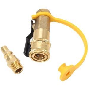 Gassnelkoppelingsadapter, Gassnelkoppelingsventiel met Hoge Hardheid, 1/4 Inch Luchtdichte Connector voor Draagbare Grill