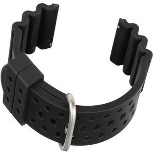 INSTR Quick Release rubberen horlogeband Horlogebanden voor Seiko Soft Sports Ademende duikhorlogearmband (Color : Black S, Size : 24mm)