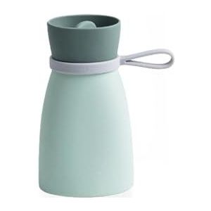 Siliconen Warmwaterzak Hervulbare Herbruikbare Zachte Handwarmer Pouch met Gebreide Cover Volwassenen Kinderen Voet Accessoires Groen S