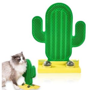 MLKLDOU Krabplanken voor katten, cactusvormige staande kattenkrabber, kattenkrabpads, kat likken muntbal 2 in 1, kat anti-krasmat beschermt meubels en banken (30 x 19 cm)