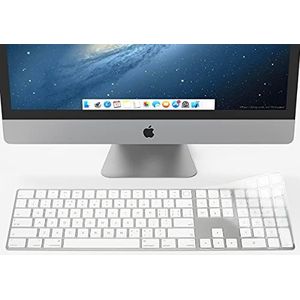 Toetsenbord Cover voor 2022 Mac Studio Magic/2021 Apple iMac 24"" Magic Keyboard met Touch ID en Numeriek Toetsenbord Model A2520, Magic Keyboard 2021 Accessoires, Ultra Dunne TPU Toetsenbord Protector-Clear