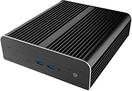 Akasa A-NUC35-M1B Solid Aluminium Fanless Case for 7th Generation i3 and i5 Intel Baby Canyon NUC Boards - Black