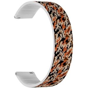 RYANUKA Solo Loop band compatibel met Ticwatch GTH 2 / Pro 3 / Pro 2020 / Pro S/GTX, 22 mm (Camouflage Modern) Quick-Release 22 mm rekbare siliconen band band accessoire, Siliconen, Geen edelsteen