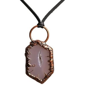 Unique Women Necklace Jewelry Natural Amethysts Quartz Black Tourmaline Stone Leather Necklace For Women Jewelry Gift (Color : Green Aventurine-01)