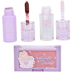 Lip Glaze & Blush Mini Set, Professionele Make-up Lipgloss Langdurige Draagbare Cosmetische Tool Set Lip Stick Cosmetica Cadeau