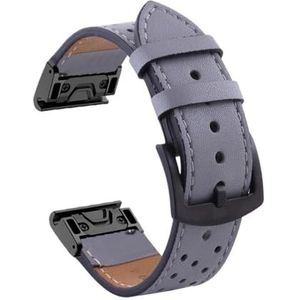 22 26mm Quickfit Horlogeband Fit for Garmin Fenix ​​7 7X 6 6X Pro 5X 5 Plus 3HR 935 Epix Lederen Band Horloge Polsband (Color : O, Size : 26mm MK1 MK2 MK2i)
