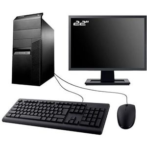 PC Lenovo M93p Tower Monitor 22"" Intel I7-4770 RAM 8GB SSD 960GB W11 WiFi (gereviseerd)