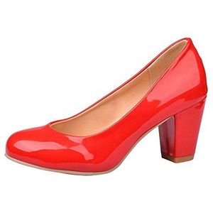 Smilice - Klassieke Pumps - Rood - Blokhak