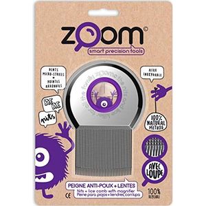 Zoom Luizenkam roestvrij stalen met Vergrootglas. 100% natuurlijke methode voor het hele gezin.