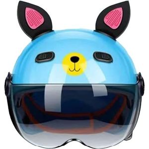 Motorhelm, DOT/ECE-gecertificeerde jethelm, retro-ontwerp lichtgewicht for bromfiets scooter F,48-56CM(C)