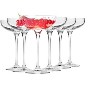KROSNO Champagne Schotel Coupe Glazen | Set van 6 | 500 ml | Harmony Collectie | Perfect voor Thuis, Restaurants en Feesten | Vaatwasser Veilig