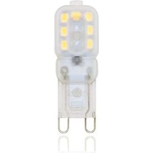 G9 LED-lamp (14 SMD 2835), 220 V, 2,5 W, pindaschaal behuizing van melkwit, transparante kunststof, 220 lm, kan een halogeenlamp met 20 W vervangen. (1 stuk warm wit 2700K)