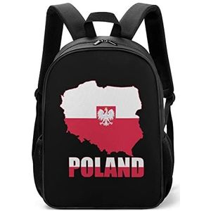 Polen Kaart Vlag Lichtgewicht Rugzak Reizen Laptop Tas Casual Dagrugzak voor Mannen Vrouwen
