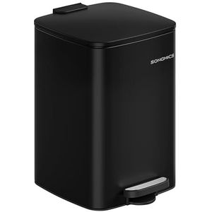 SONGMICS - LTB592B02 - Pedaalemmer - Inktzwart - 20 Liter - Staal - Soft Close