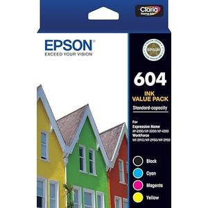 Epson 604 inktcartridge 4 stuk(s) Origineel Normaal rendement Zwart, Cyaan, Magenta, Geel