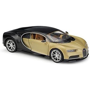Miniatuur auto Voor Bugatti Chiron Welly 1:24 Legering Open Deur Simulatie Ornamenten Kinderen Speelgoed Auto Vakantie Cadeau (Color : Goud)