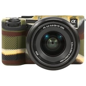 Camerabeschermingskoffer Litchi textuur zachte siliconen beschermende hoes Camera draagband