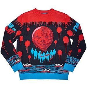 Numskull Officiële IT Pennywise Unisex Gebreide Halloween Jumper (XXS - 5XL) - Nieuwigheid Halloween Trui Gift, Pennywise, M