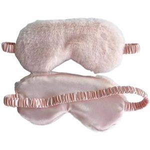 Slaapmasker, blinddoek slapen zachte pluche oogmaskers schattige liefde wolk oogbedekking pluche masker ooglapje dutje gezondheid oogbedekking (roze)