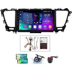 Android 13 Autoradio 2 DIN Compatibel met Kia Carnival 3 YP 2014-2021 9 Inch Touchscreen Carplay en Android Auto met Bluetooth 5.0/FM RDS/Bediening op het stuur/Achteruitrijcamera(A,NF-2)