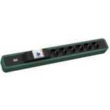 Bachmann - PRIMO 2 - Stekkerdoos - Groen - 6 x CEE 7/3 - 2 meter