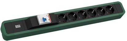 Bachmann - PRIMO 2 - Stekkerdoos - Groen - 6 x CEE 7/3 - 2 meter