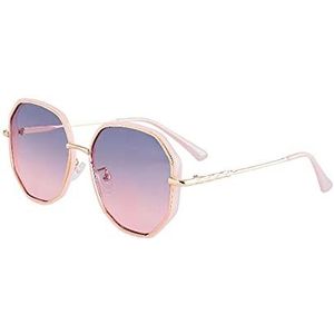 Zonnebril zonnebril vrouwen zonnebril straat schieten persoonlijke tij bril sunshade-Photo Color_Gold frame paars poeder