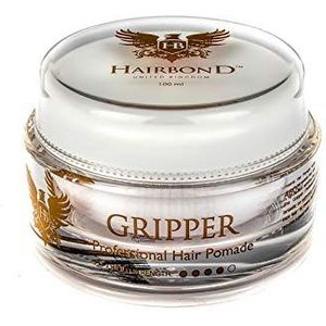 Hairbond Verenigd Koninkrijk Gripper Professionele Haar Pomade (100ml) heren deluxe op waterbasis haarstyling product voor mannen MEDIUM HOLD en HIGH SHINE FINISH