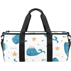 Barrel Sporttas, Flamingo Zomer Groen Gym Workout Tas voor Vrouwen en Mannen Lichtgewicht Duffle Bag, Kleur2, 45x23x23cm/17.7x9x9in,