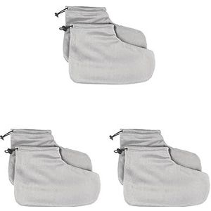 3 Set van paraffine waswanten voor hand en voeten warm houden nail art gereedschap voeten grijs, 20x28 cm