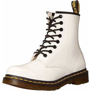 Dr. Martens 1460 Patent Combat Boots voor dames, wit, 40 EU