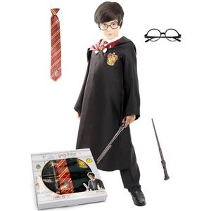 Funidelia | Harry Potter-set voor meisjes en jongens Kostuum voor Kinderen, Accessoire verkleedkleding en rekwisieten voor Halloween, carnaval & feesten - Maat 7-9 jaar - Zwart