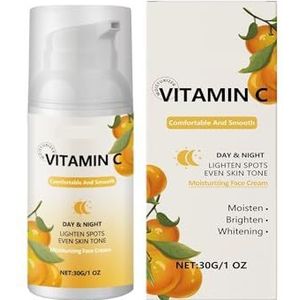 Vitamine C-vochtinbrengende Crème - Verhelderende En Hydraterende, Niet Vet, Met Niacinamide Hyaluronzuur, Dagelijkse Gezichtscrème For Een Stralende Huid(2PCs)