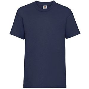 Fruit of the Loom Plain Kinder T-shirt Alle Leeftijden, marineblauw, 11 Jaren