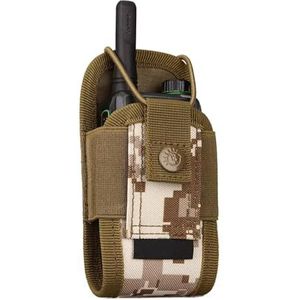 Nylon Radioholster, Universele Radiohoes Lichtgewicht Militaire Intercom-Opbergtas Tas, voor Molle-Systeem Portofoons Holsteraccessoires(Desert digital)