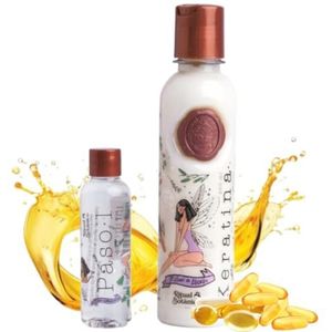 RITUAL BOTANICO Keratina Organica 250 ML - 12 Aceites Naturales y Aminoácidos que aportan brillo, sedosidad y nutrición. Keratina para alisar el pelo entre 4-6 meses. Con Argán, Té Verde, Karité,