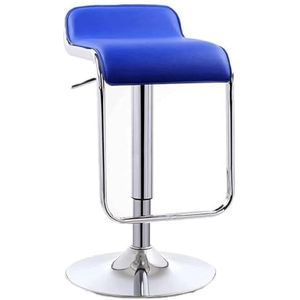 Bistrokruk Barkrukken Barkruk Leren Barkruk Hefbarstoel Met Lage Rug En Voetenbank Hoge Krukken Ergonomische Tegenkrukken Barstoelen(Blue)