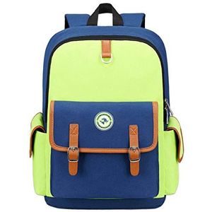 Kids Rugzak Voorschoolse Kleuterschool Basisschool Boek Tas voor Meisjes Jongens, groen-blauw, S, School Rugzak