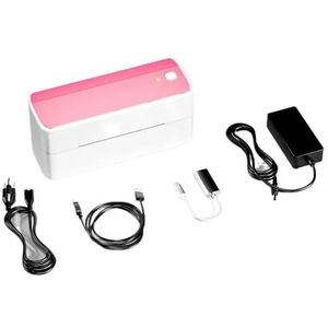 Bluetooth thermische labelprinter draadloze kleine verzendlabelprinter 4X6 compatibel(Pink)