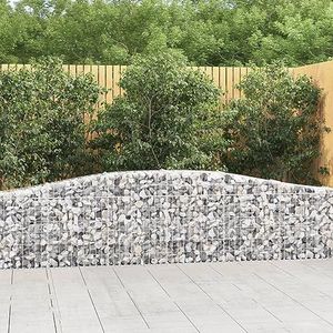 Rantry Casa Korven voor schanskorven, 2 stuks, 400 x 30 x 60/80 cm, gegalvaniseerd ijzer, schanskorven van metaal voor stenen, schanskorven, bloembakken