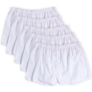 Fruit of the Loom Men's Woven Tartan and Plaid Boxer Multipack, White (5 Pack), XX-Large