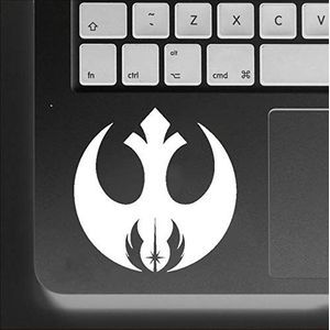 Jedi Order Rebel Alliance - Star Wars laptop sticker bumper raamsticker auto sticker beker vinyl sticker (wit, breedte 3"")