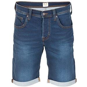MUSTANG Chicago Real X Korte Jeans Shorts Heren Stretch Korte Broek Zomer Denim Effen Grijs Blauw W30 - W42, Denim Mid Blue (682), 33