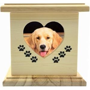 NOVSKI Hout Huisdier Kist Hond Kat Foto Doos Huisdier Crematie Urn Funeraire Memorial Keepsake Kleine Dier