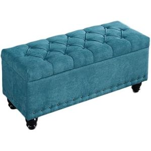 JAVYPPT Opvouwbare rechthoekige stoffen opslag voetenbank met hoes, slaapkamer bed einde kruk sofa kruk hal entree schoen veranderende kruk (80 x 40 x 45 cm)