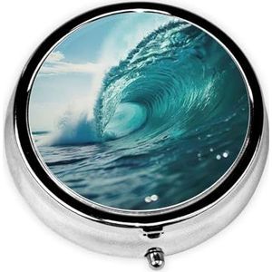 Ronde pillendoos draagbare medicijndoos voor reizen pillendoos, past zakken portefeuilles