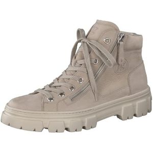 Paul Green DAMES Enkellaarzen, Vrouwen Veterlaarsjes,laarzen,korte laarzen,veterlaarzen,rits,Beige (ALMOND),39 EU / 6 UK