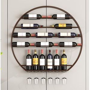 INEOUT Wijnrek aan de muur gemonteerd, wandmontage wijnfleshouder, Champagne Stemware opbergrek, Rackhanging wijnglashouder, wijnrek