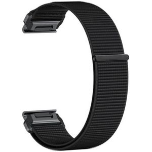20 mm nylon lus Easy Fit riemriem geschikt for Garmin Fenix5s/5sPlus/6s/6sPro/7s vervangbare horlogeband Instinct2s armband polsband (Color : Black, Size : Forerunner 158)